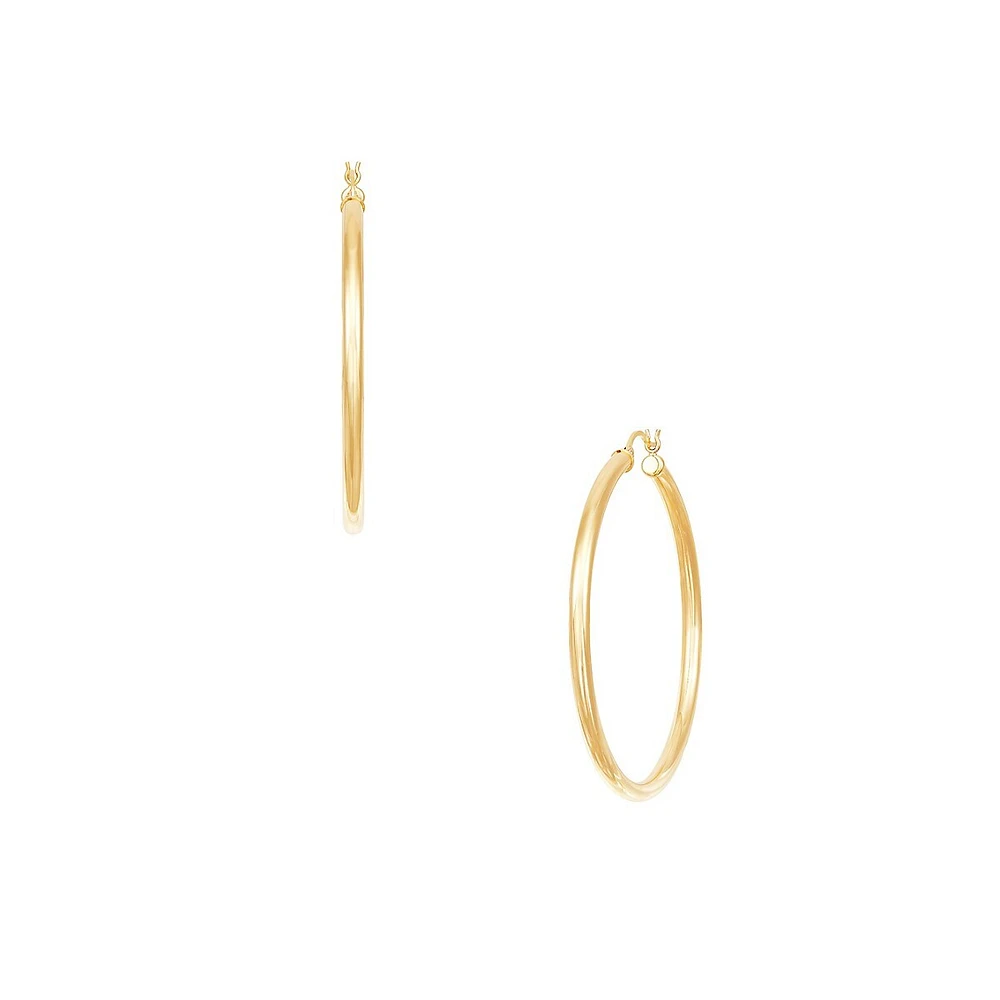 14K Yellow Gold Hoop Earrings