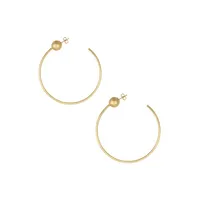 10K Yellow Gold Open Hoop Earrings