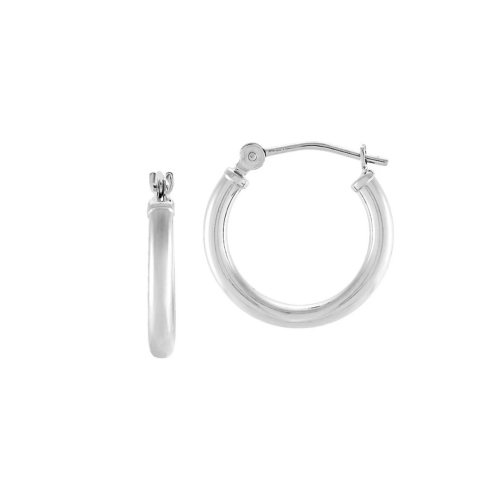 Anneaux en or blanc 14 ct - 15 MM