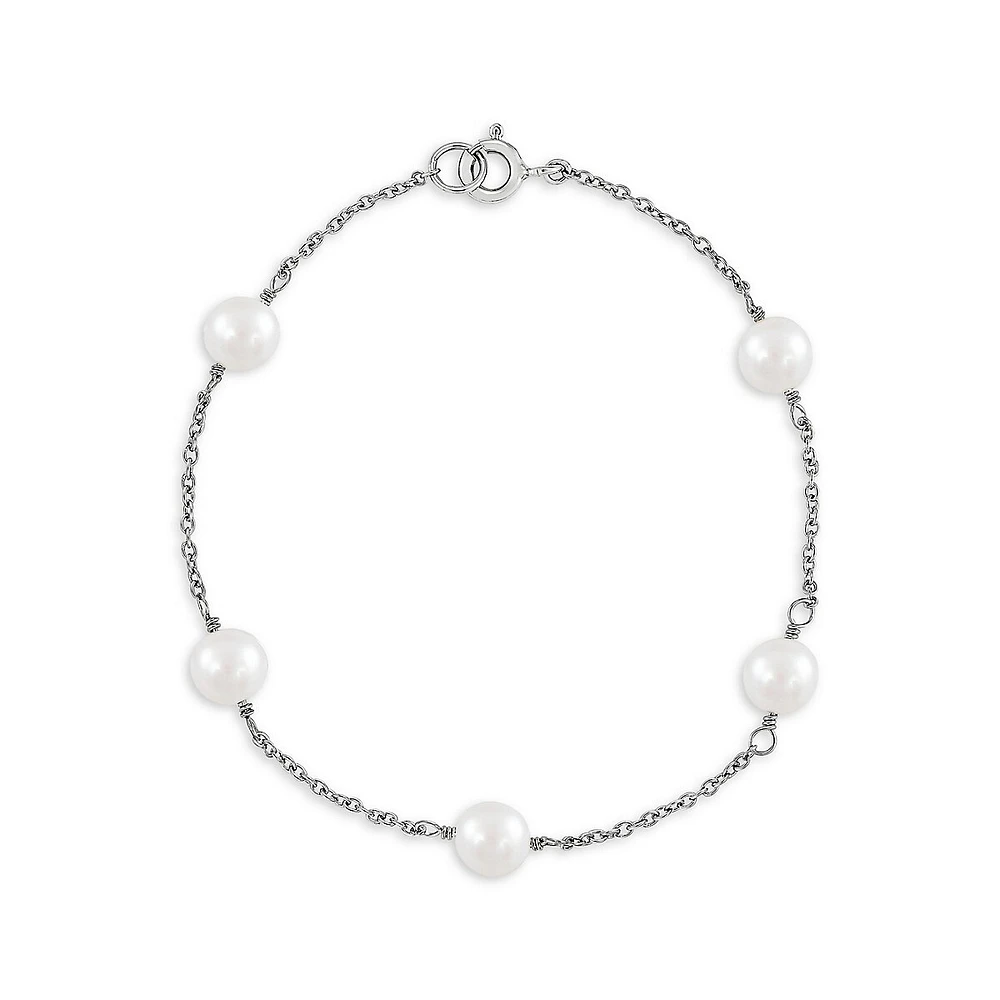 Sterling Silver & Freshwater Pearl Bracelet