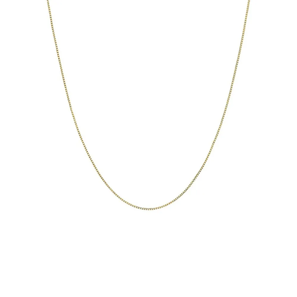 14K Yellow Gold Box Chain Necklace