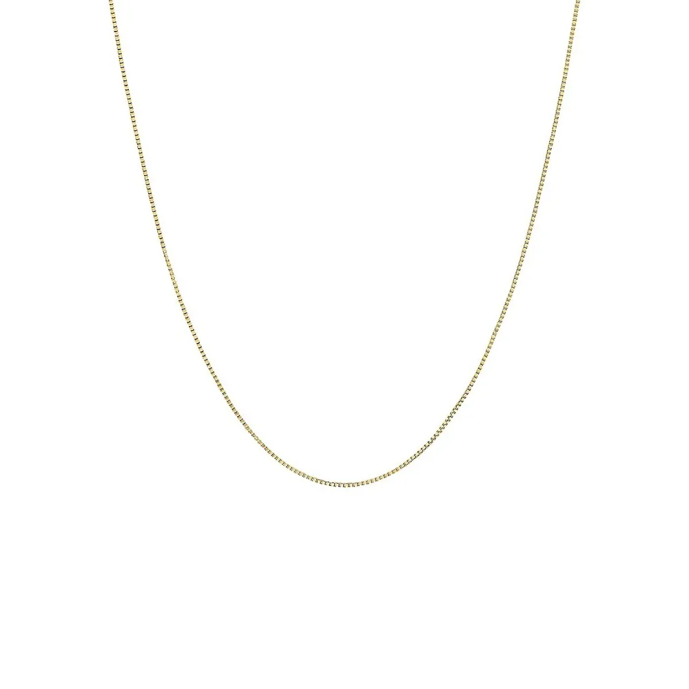 14K Yellow Gold Box Chain Necklace