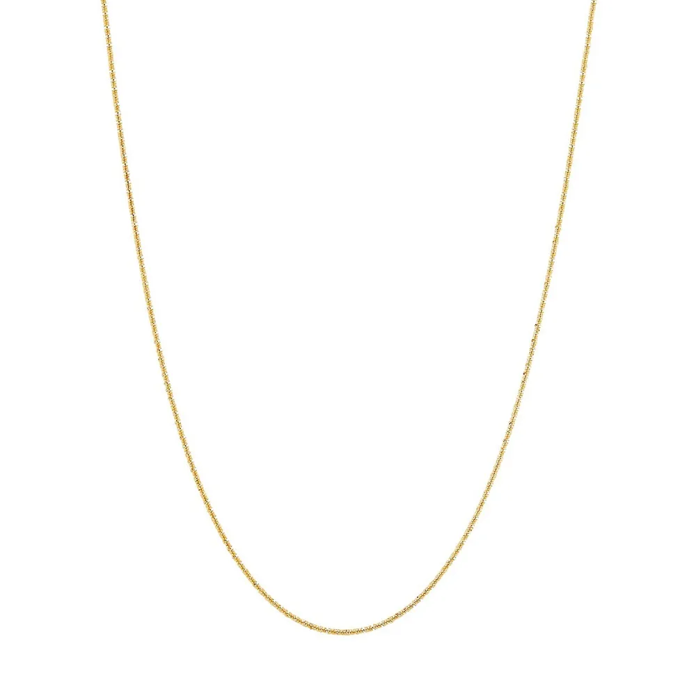 14K Yellow Gold Twist Cable Chain Necklace - 18-Inch x 1.25MM