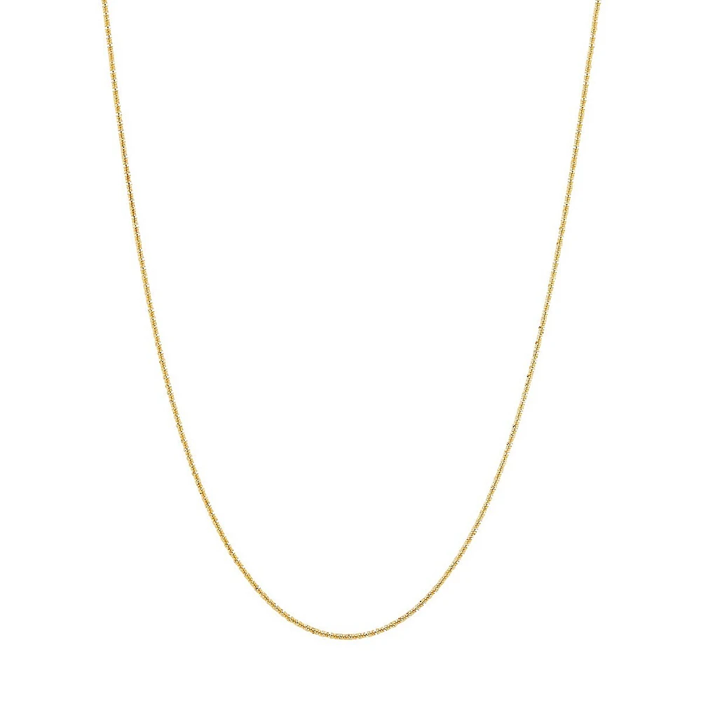 14K Yellow Gold Twist Cable Chain Necklace - 18-Inch x 1.25MM