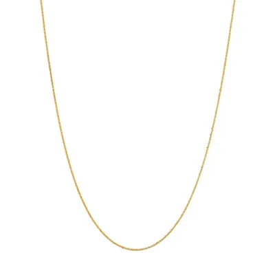14K Yellow Gold Twist Cable Chain Necklace - 18-Inch x 1.25MM