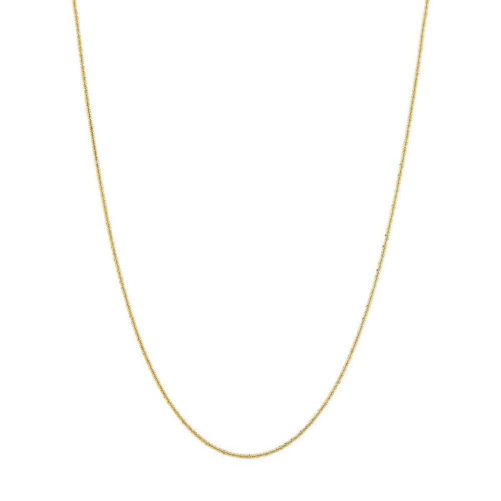 14K Yellow Gold Twist Cable Chain Necklace - 20-Inch x 1.25MM