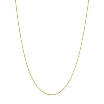 14K Yellow Gold Twist Cable Chain Necklace - 20-Inch x 1.25MM