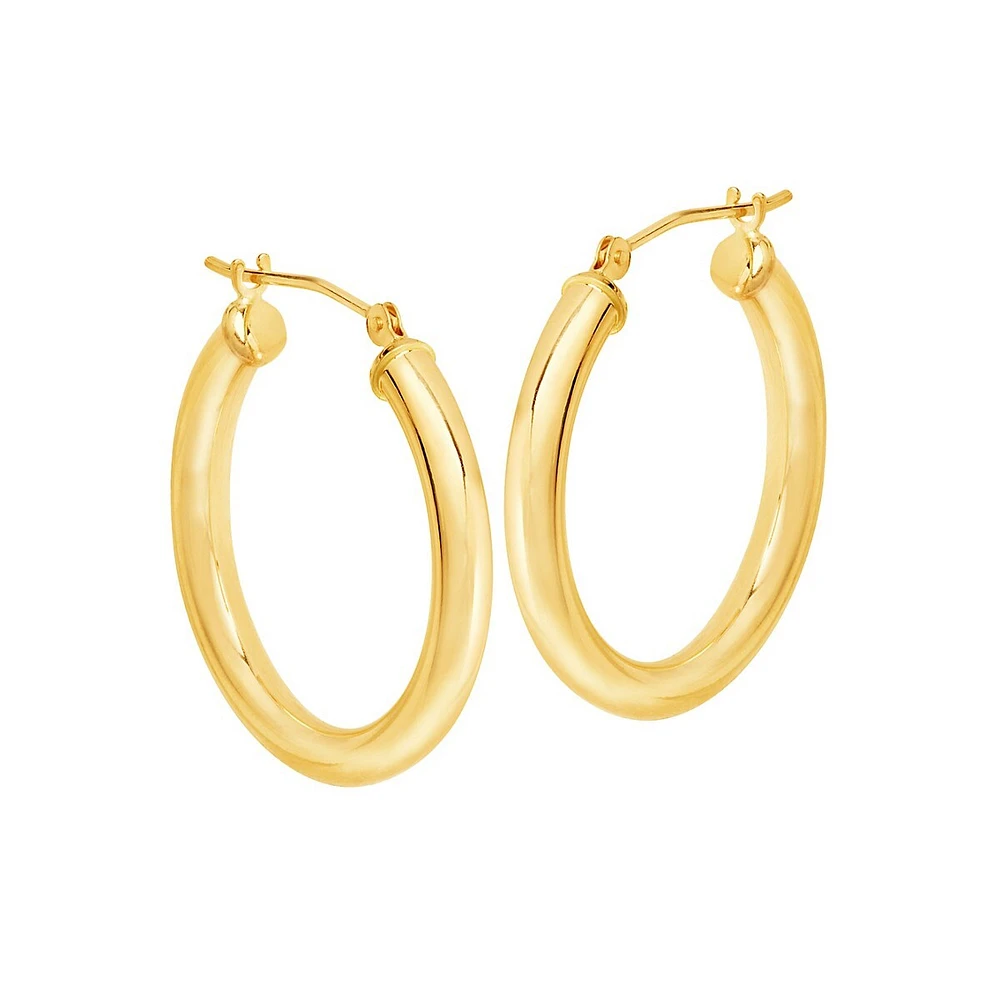 14K Yellow Gold Hoop Earrings