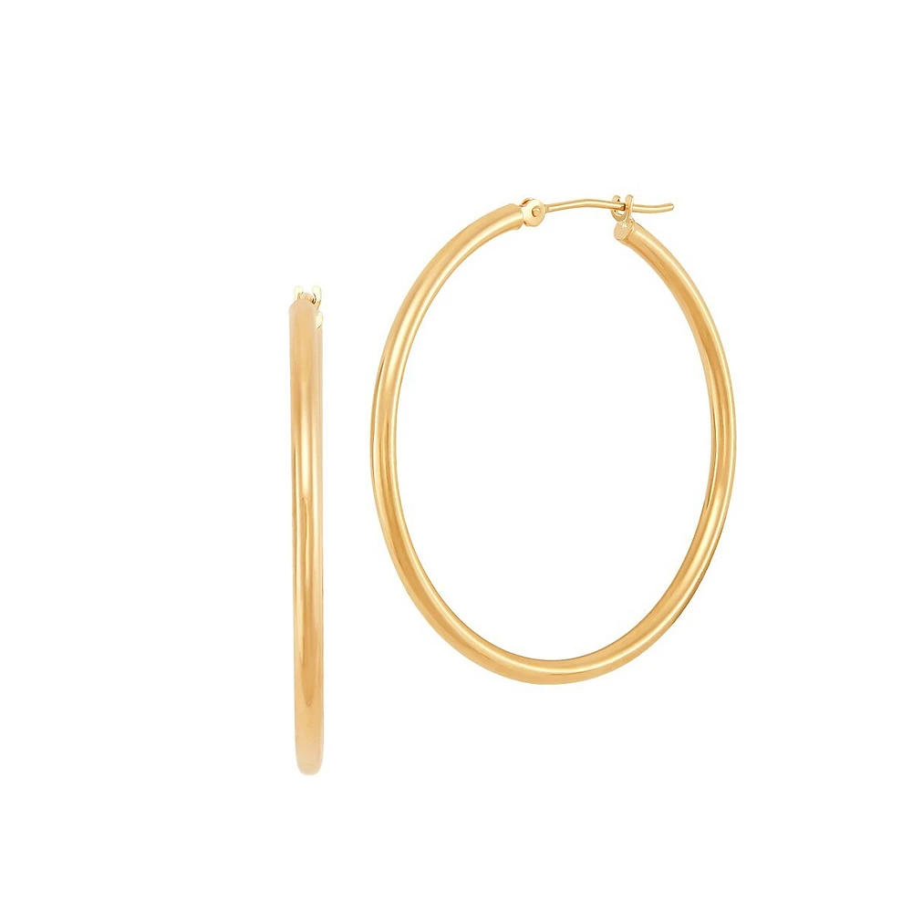 14K Yellow Gold Hoop Earrings