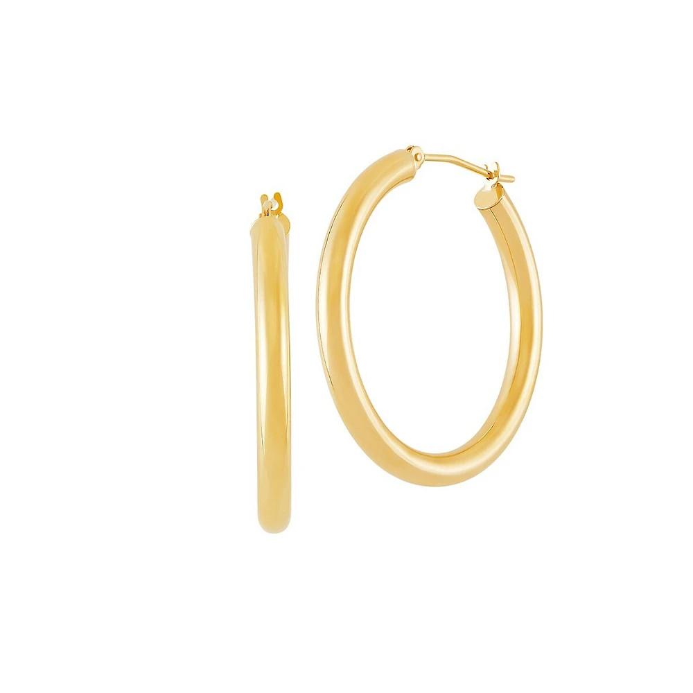 14K Yellow Gold Hoop Earrings