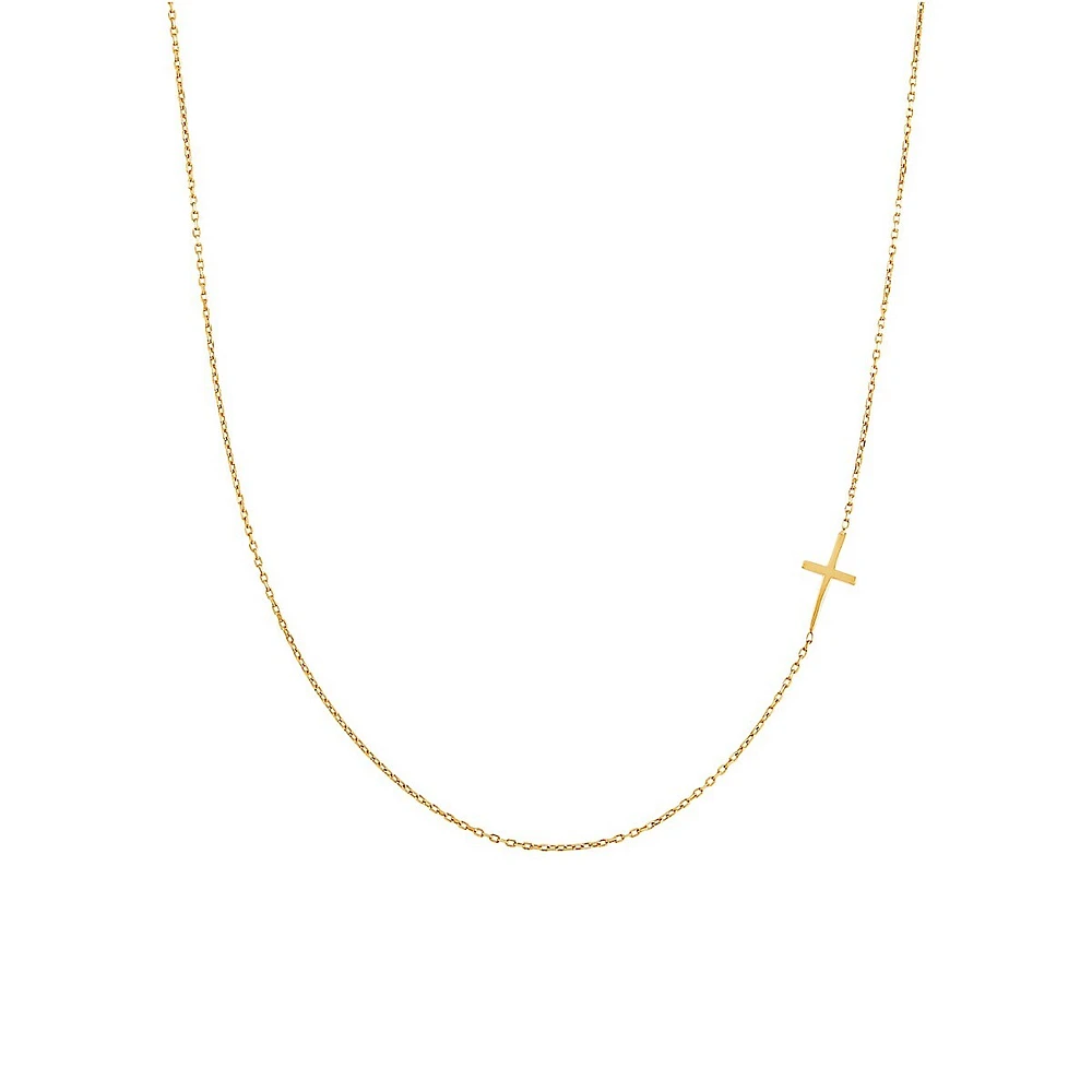 10K Yellow Gold Cross Necklace