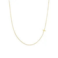 Collier à croix en or jaune 10 ct