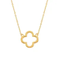 10K Yellow Gold Flower Pendant Necklace