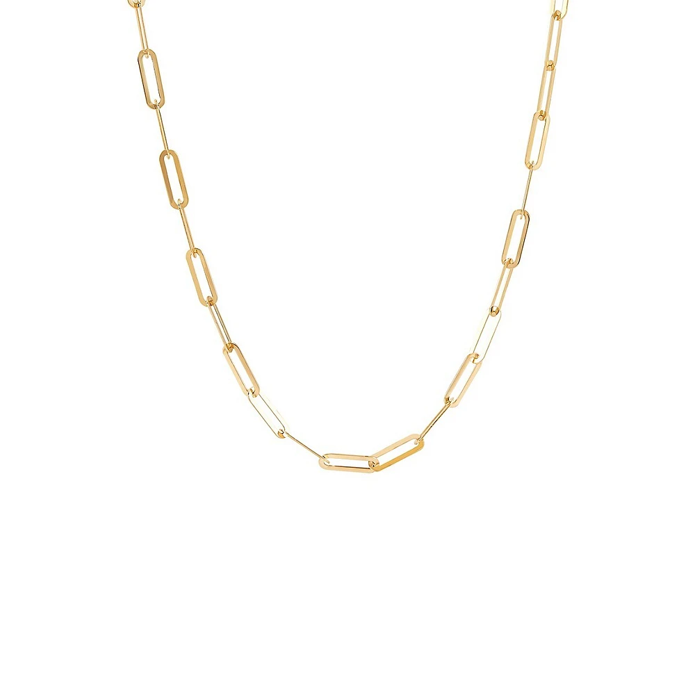 10K Yellow Gold Paperclip Chain