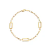 10K Yellow Gold Paperclip Bracelet