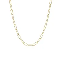 10K Yellow Gold Paperclip Necklace