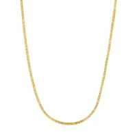 10K Yellow Gold Herringbone Necklace - 18-Inch x 2.25MM