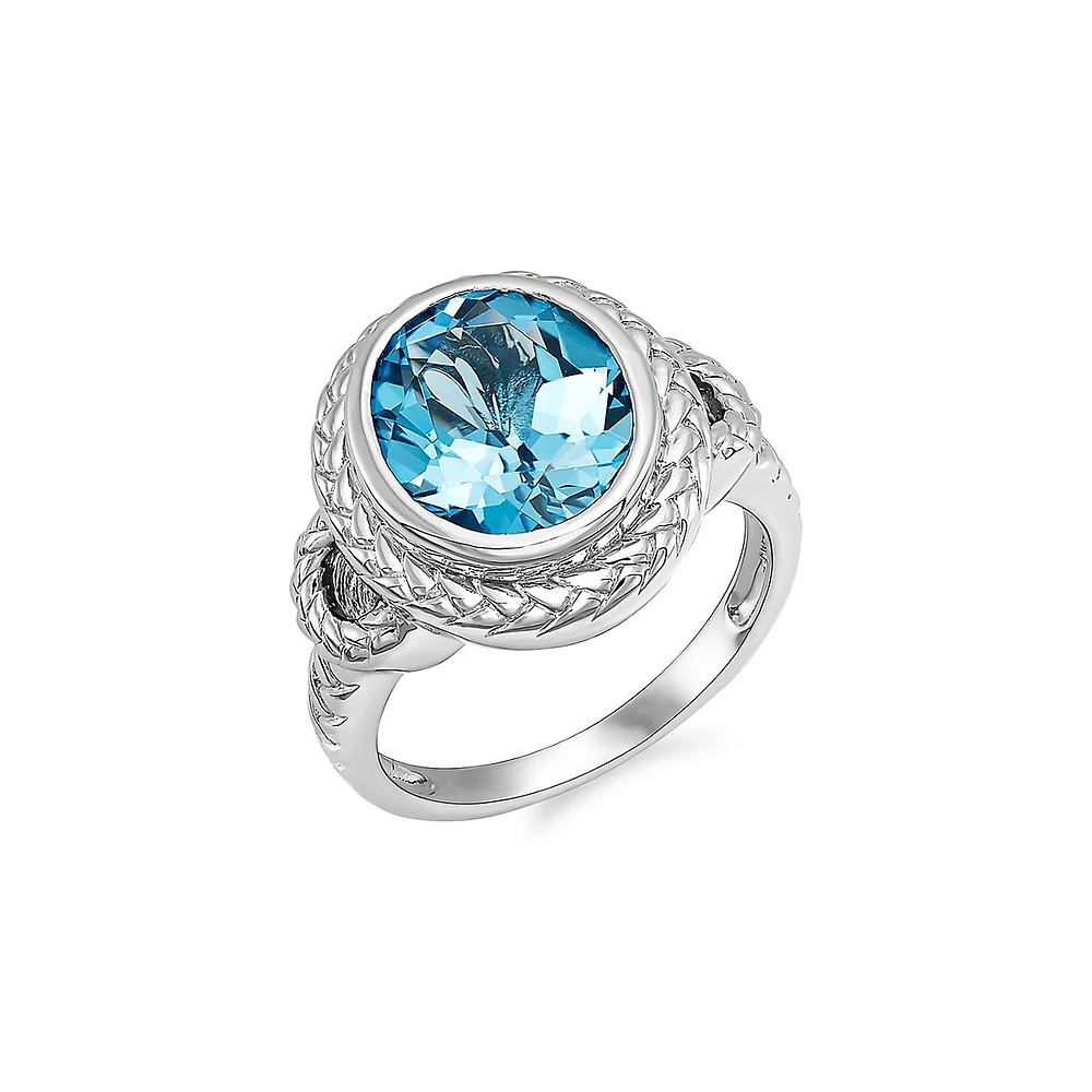 Sterling Silver & Blue Topaz Ring