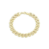 14K Yellow Gold Panther-Link Stampato Bracelet