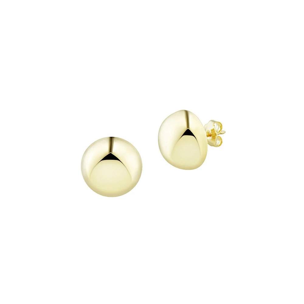 10K Yellow Gold Half Ball Studs