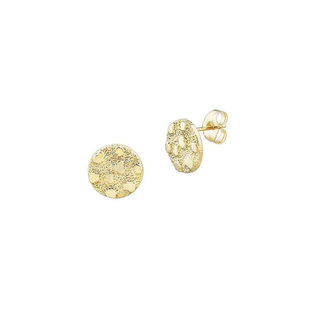 Boutons d'oreilles en or jaune 10 ct