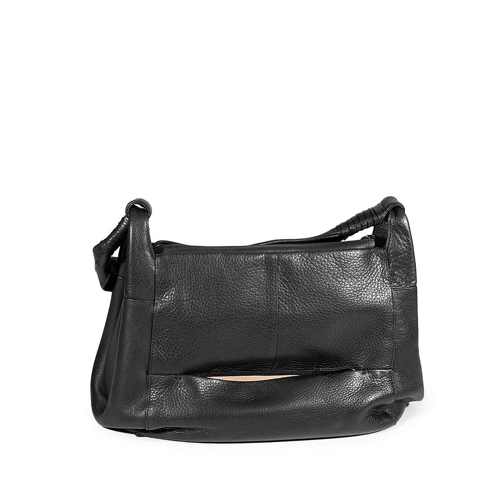 Tech-Friendly Leather Shoulder Bag