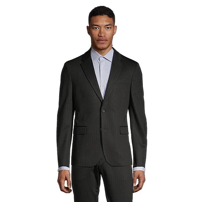 Deconstructed Soft Pinstripe Blazer