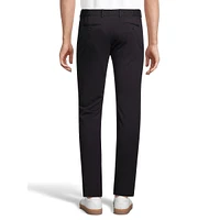 Drawstring Flat-Front Trousers