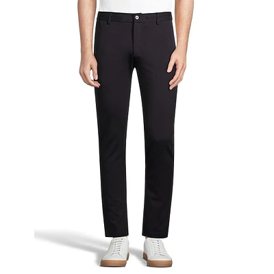 Drawstring Flat-Front Trousers