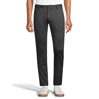 Elevated Drawstring Flat-Front Pants