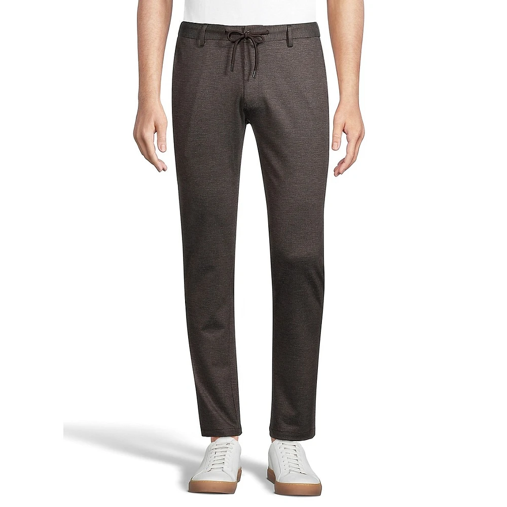 Elevated Drawstring Flat-Front Pants