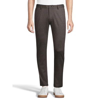 Elevated Drawstring Flat-Front Pants