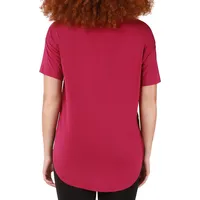 High-Low Hem Side Slit T-Shirt