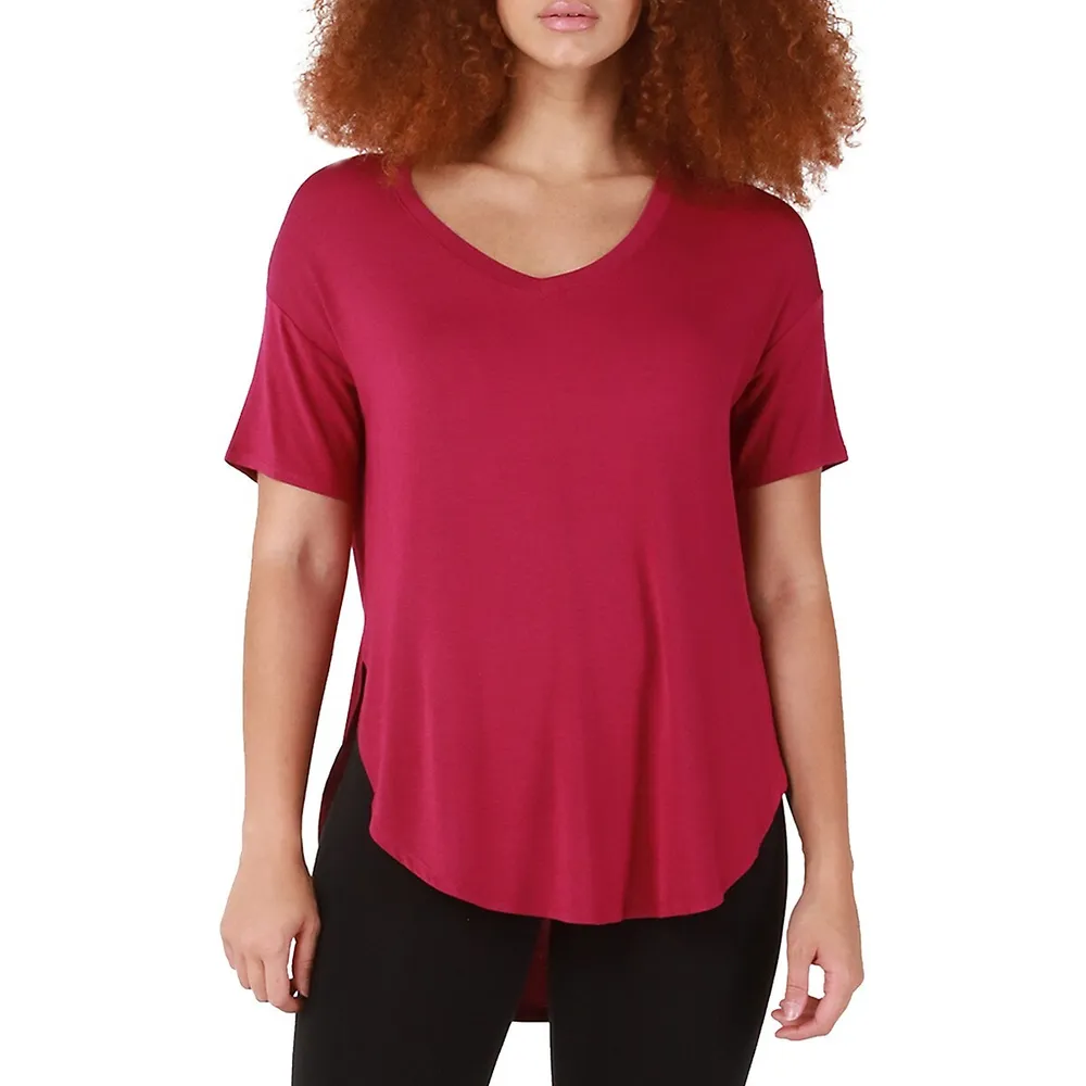 Dex High-Low Hem Side Slit T-Shirt