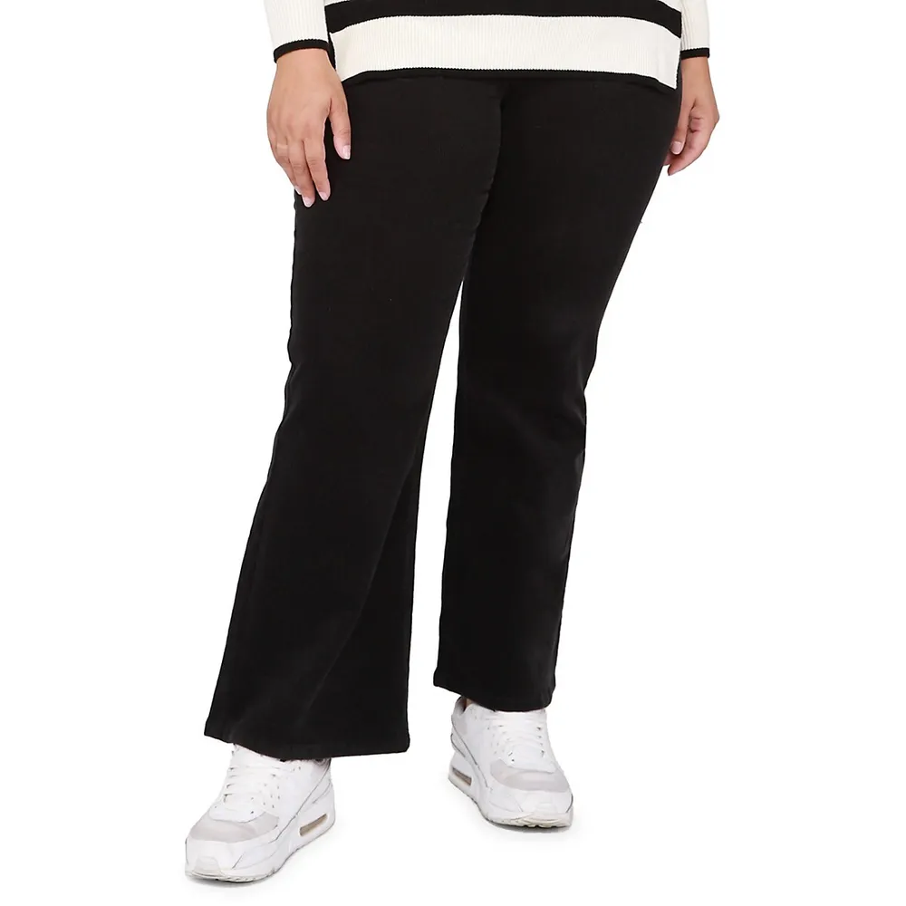 Dex Plus High-Rise Corduroy Flared Trousers