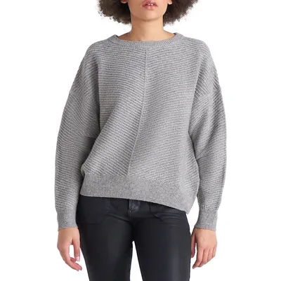Textured Rib-Knit Sweater