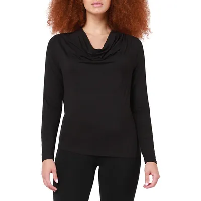 Cowlneck Long-Sleeve Top