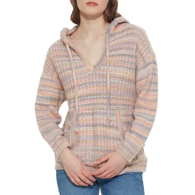 Space-Dye Hooded Sweater