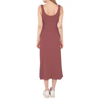 Banded Waist Knit Midi Dress
