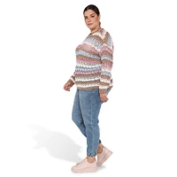 Plus Open-Knit Sweater