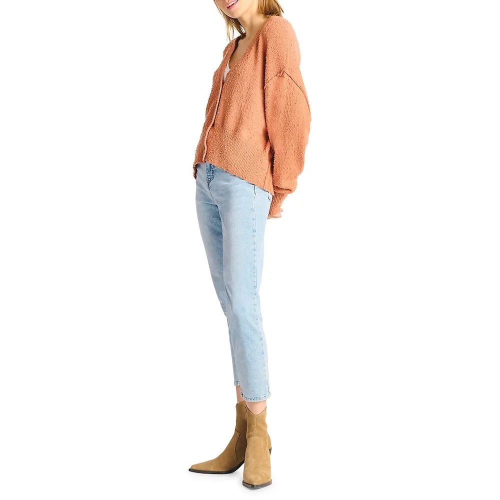 Boucle Exposed Seam Cardigan