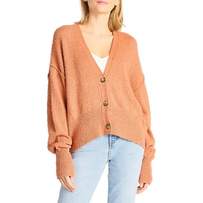 Boucle Exposed Seam Cardigan