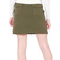 Twill Cargo Mini Skirt