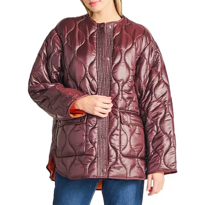 Wave-Quilted Puffer Jacket