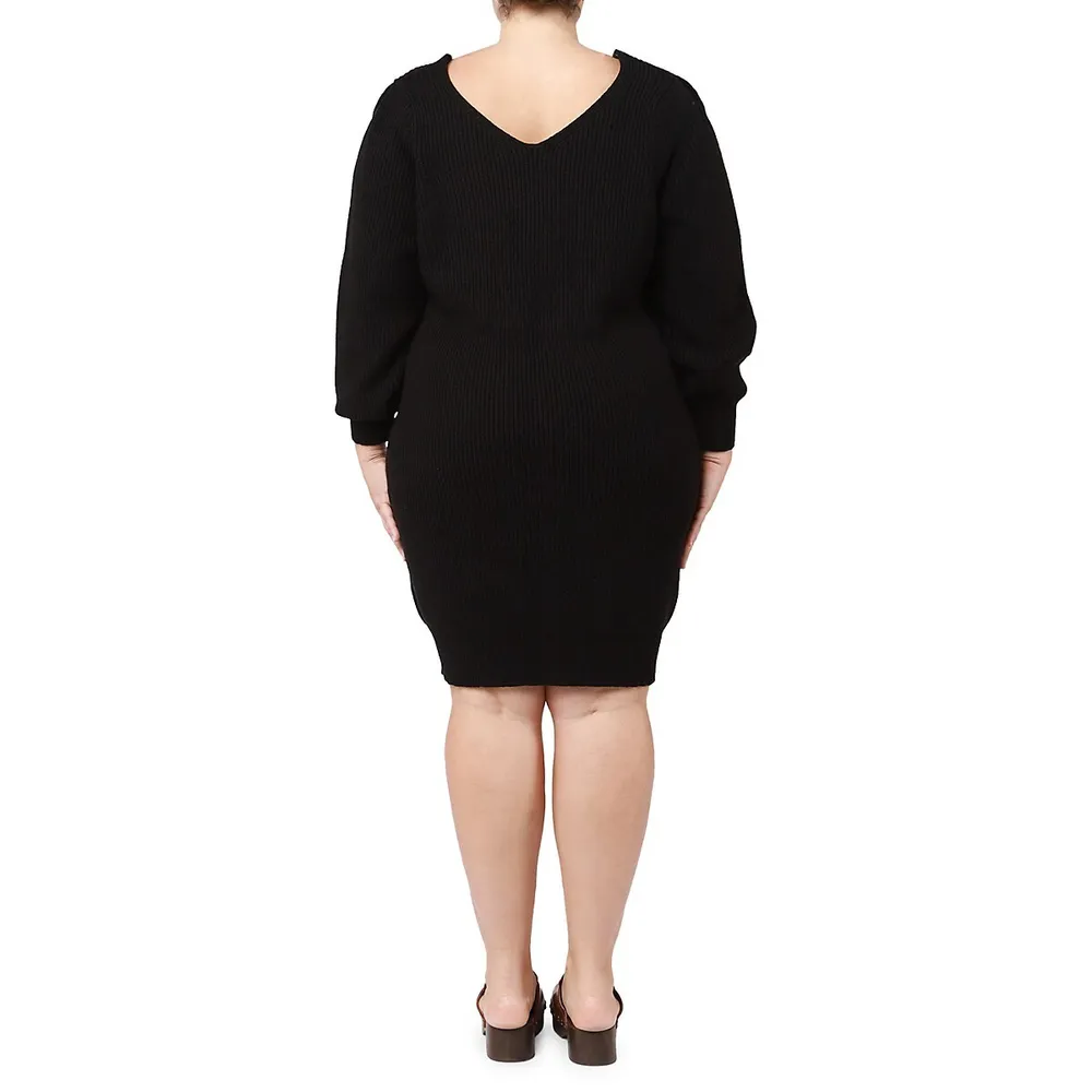 Plus Knit Sweater Dress