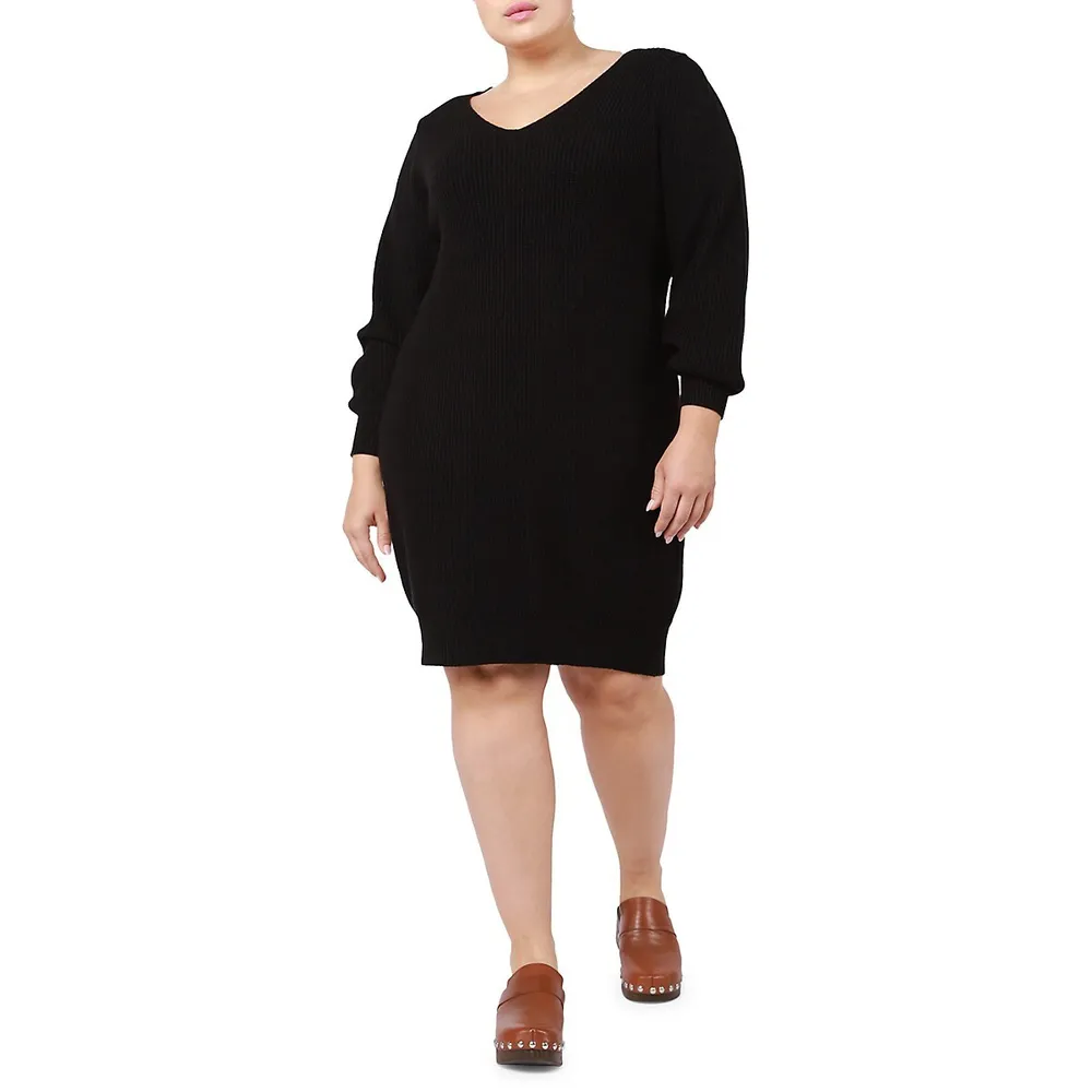 Plus Knit Sweater Dress