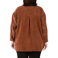Plus Veste-chemise en velours côtelé