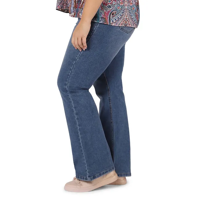 Dex Plus High Rise Relaxed Bootleg Jeans