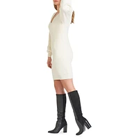 V-Neck Sweater Dress