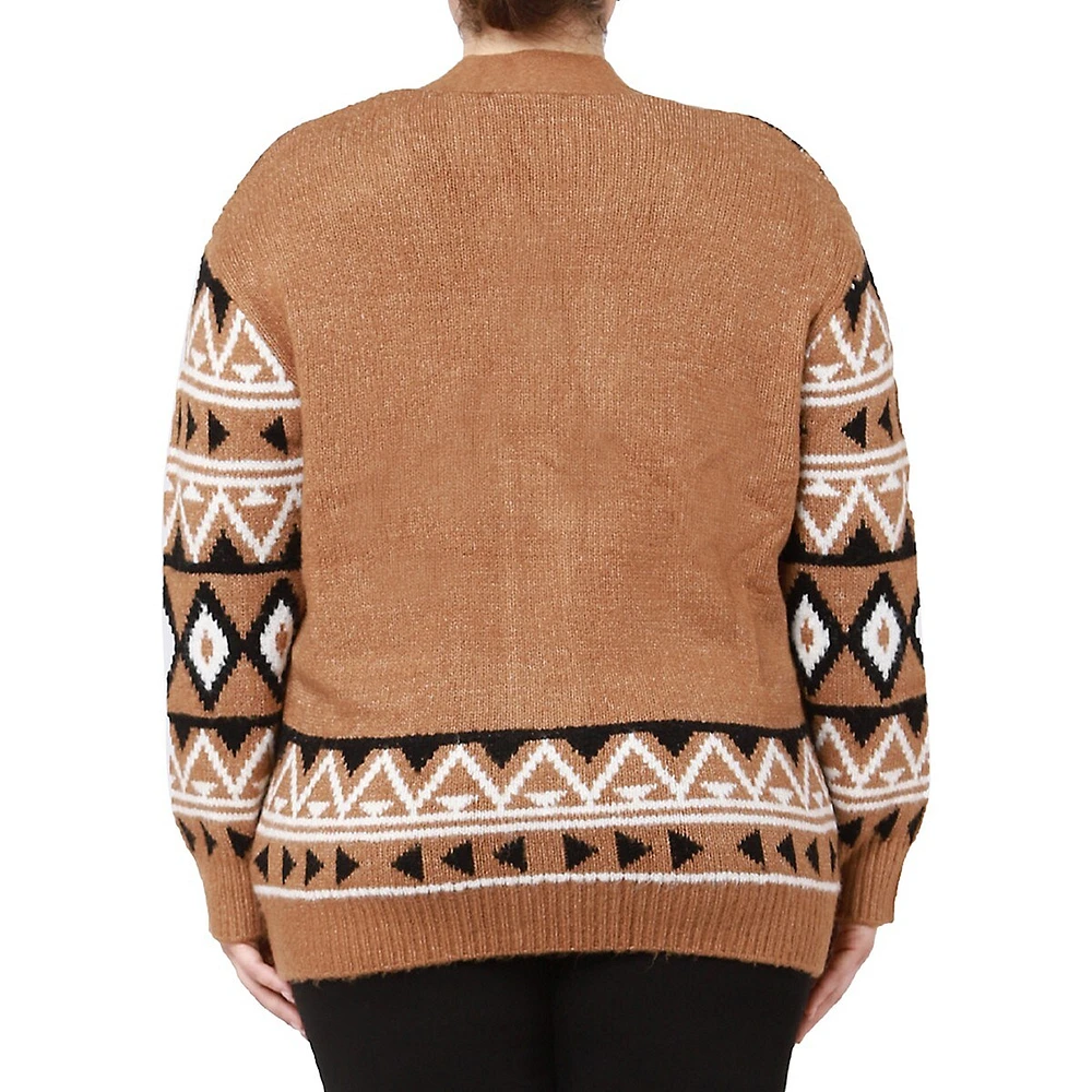 Plus Fair Isle Cardigan